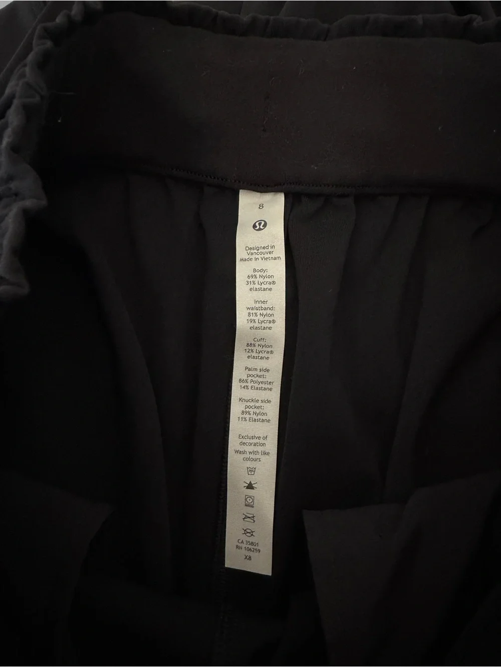 Lululemon Keep Moving Luxtreme Jogger Sweat Pants Black Athleisure Women’s 8